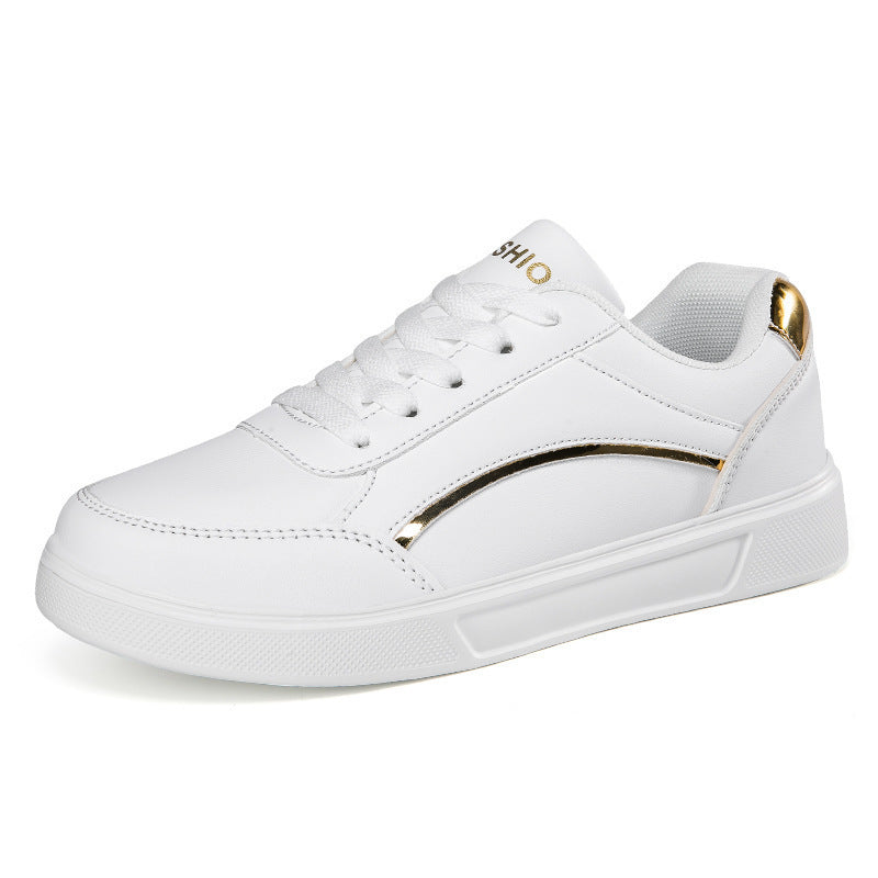 Damen nan niedrig geschnittener Kunstleder Sneaker mit holografischem Fersenbesatz Drune