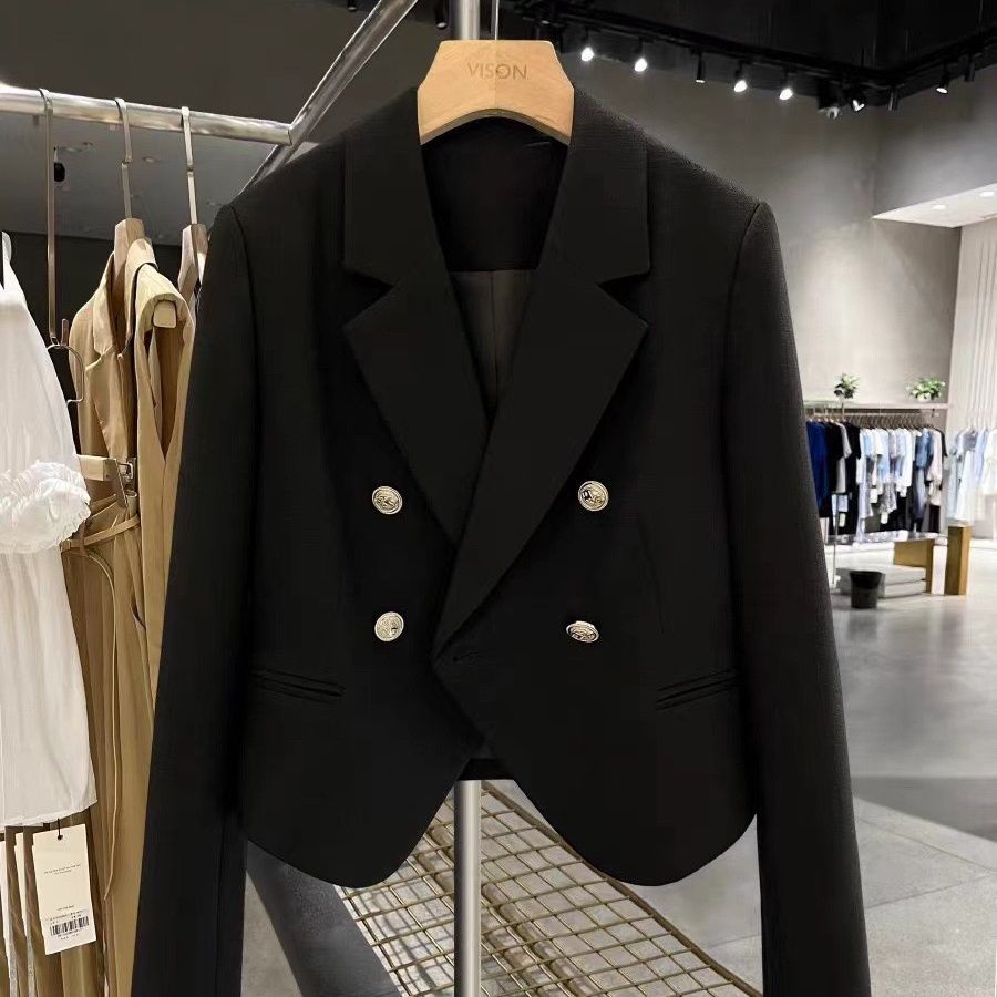 Damen zeitloser Doppelreiher Blazer Drune