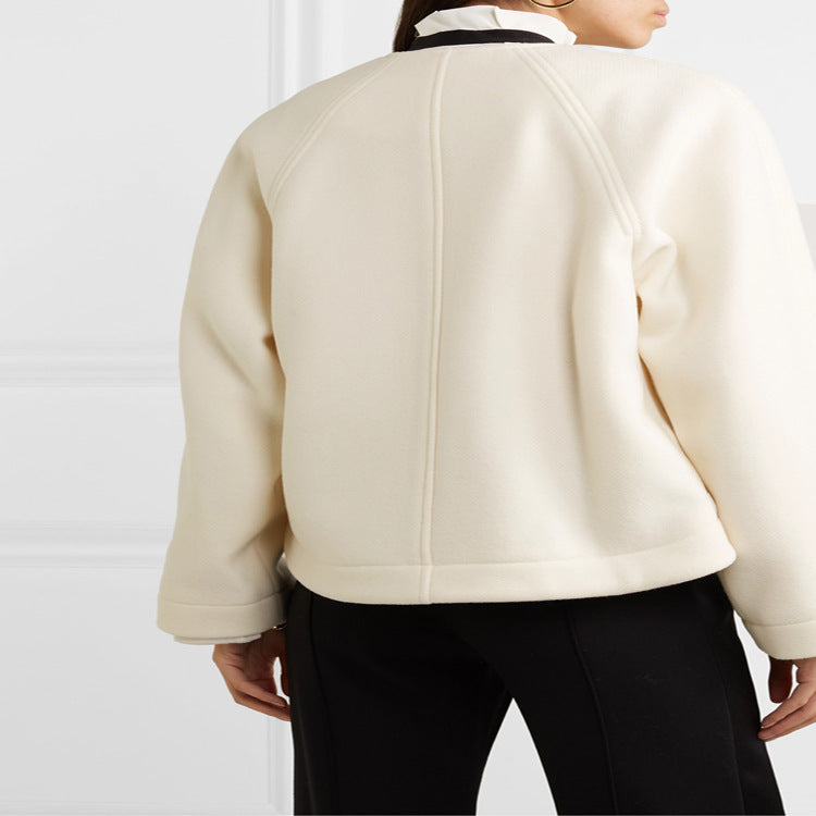 Damen Weitgeschnittene High‑Waist Palazzohose mit Bügelfalte Drune