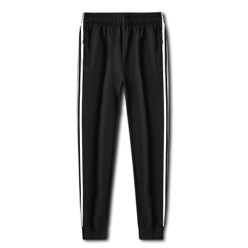 Herren Slim-Fit Trackhose mit seitlichen Kontraststreifen, Reißverschlusstaschen und elastischem Bund Drune
