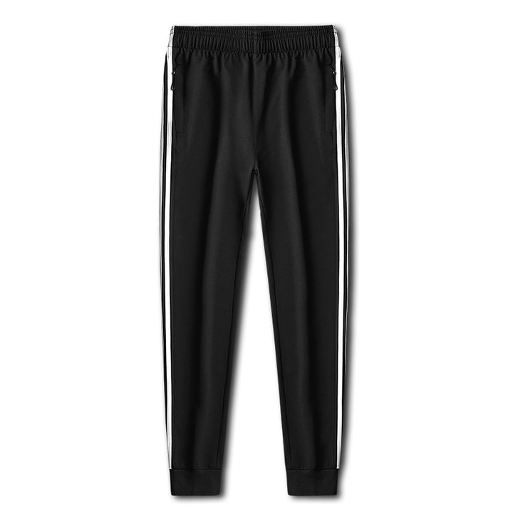 Herren Slim-Fit Trackhose mit seitlichen Kontraststreifen, Reißverschlusstaschen und elastischem Bund Drune