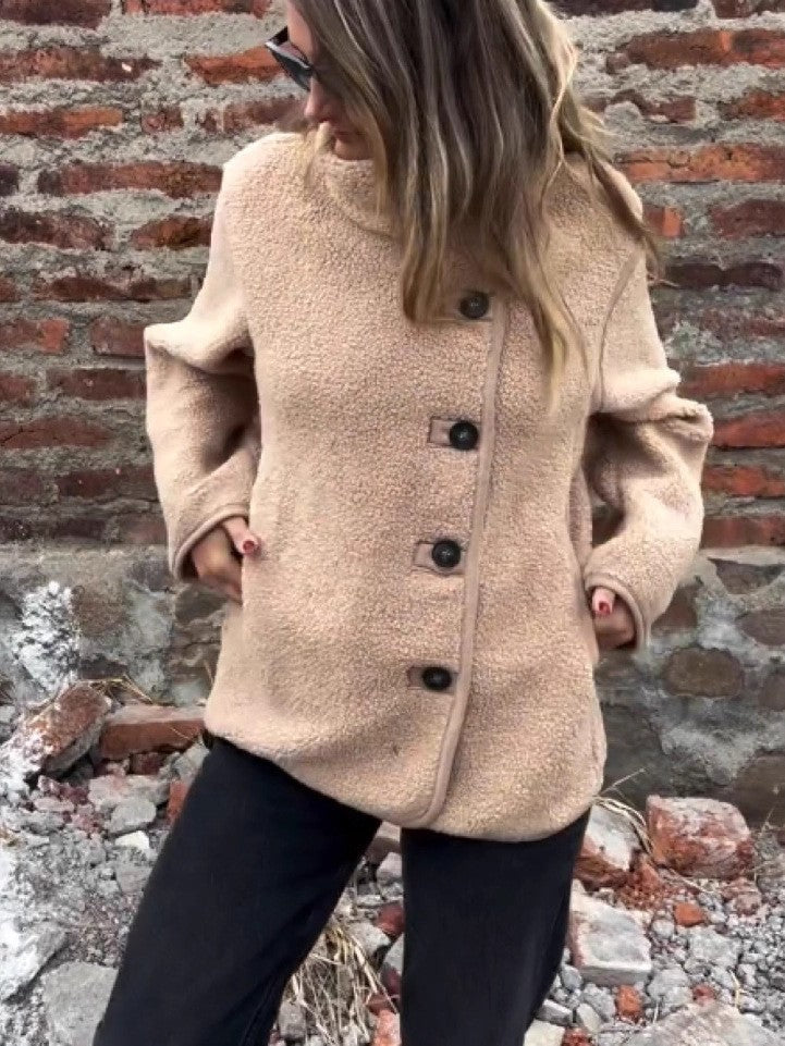 Damen lockere Fleecejacke Drune