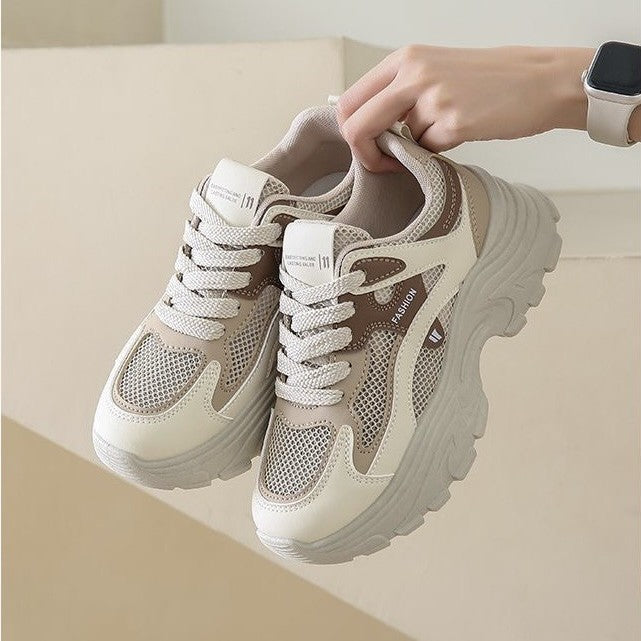 Damen Fashion Sneakers mit atmungsaktiver Mesh-Oberfläche und dämpfender Sohle Drune
