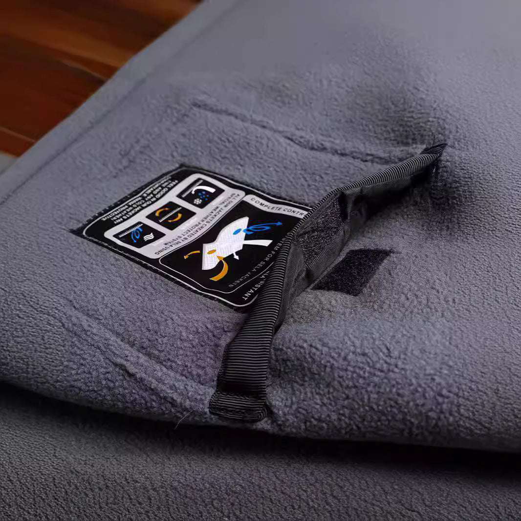 Herren Wind- und Wasserabweisende Utility-Weste mit Fleece-Innenfutter, Stehkragen und Multifachtaschen Drune