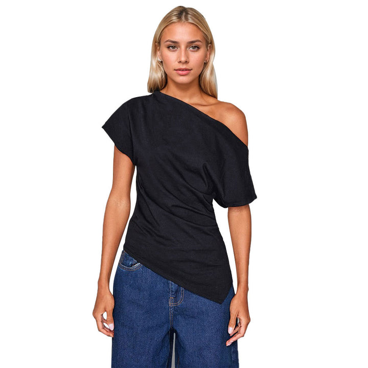 Damen asymmetrisches Oberteil Drune