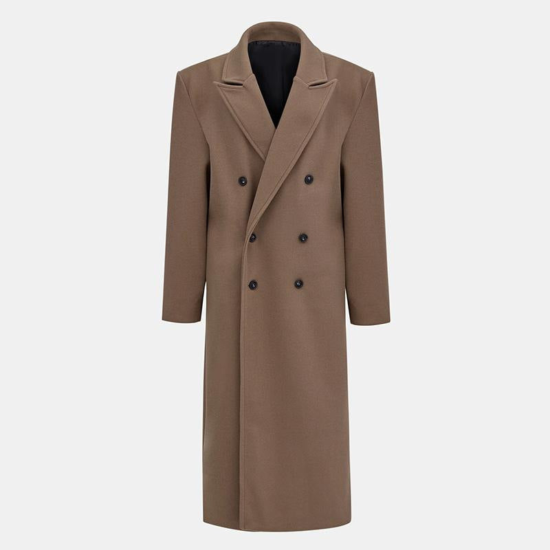 Herren lange elegante Doppelreiher Drune