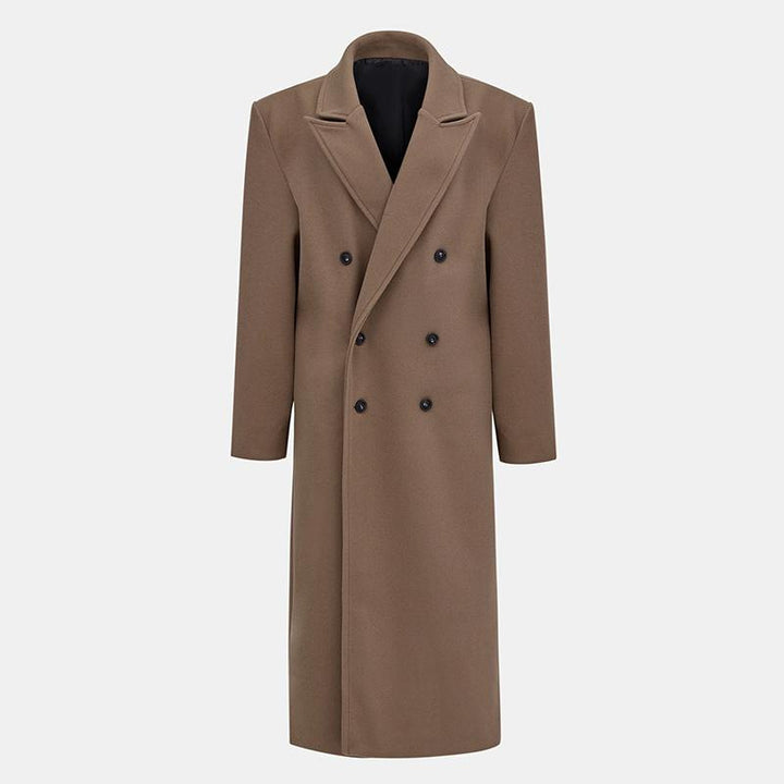 Herren lange elegante Doppelreiher Drune