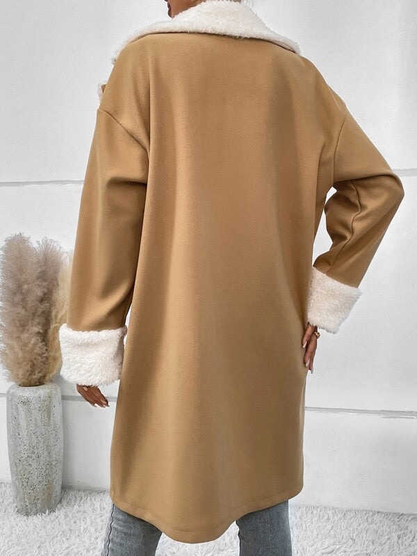 Drune | Fleece Futter Wolliger Trenchcoat