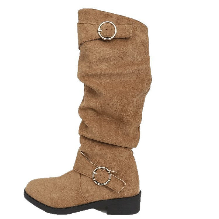 Damen Hohe Stiefel mit modischem Ringdetail und komfortablem Innenfutter Drune