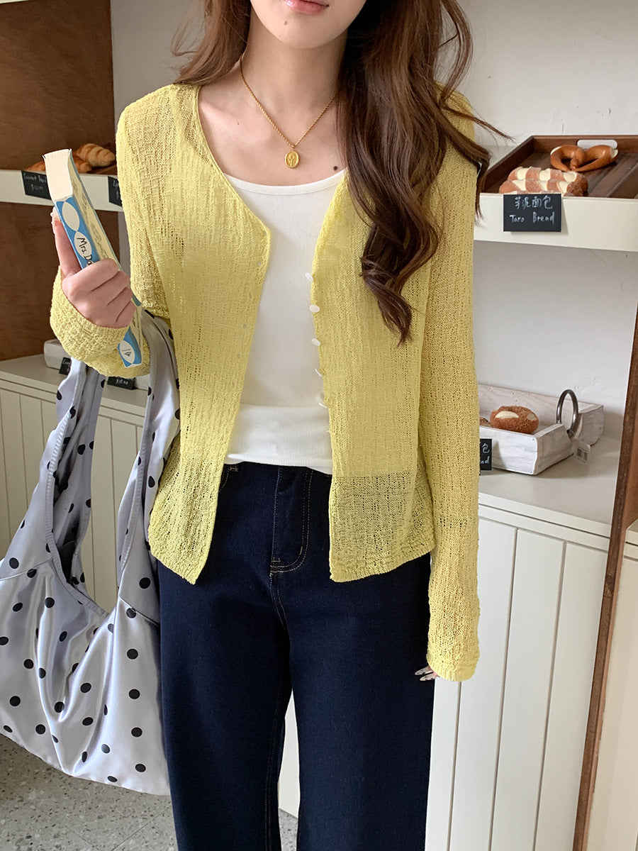 Damen leichte Strickjacke Drune