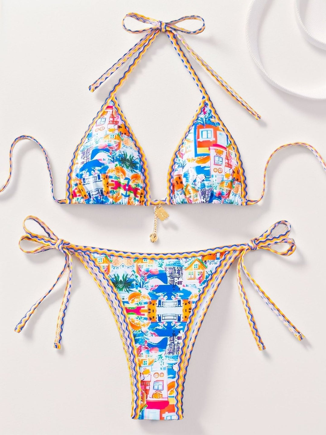 Damen Triangel-Bikini mit verstellbaren Bändern und elegantem Detail Drune