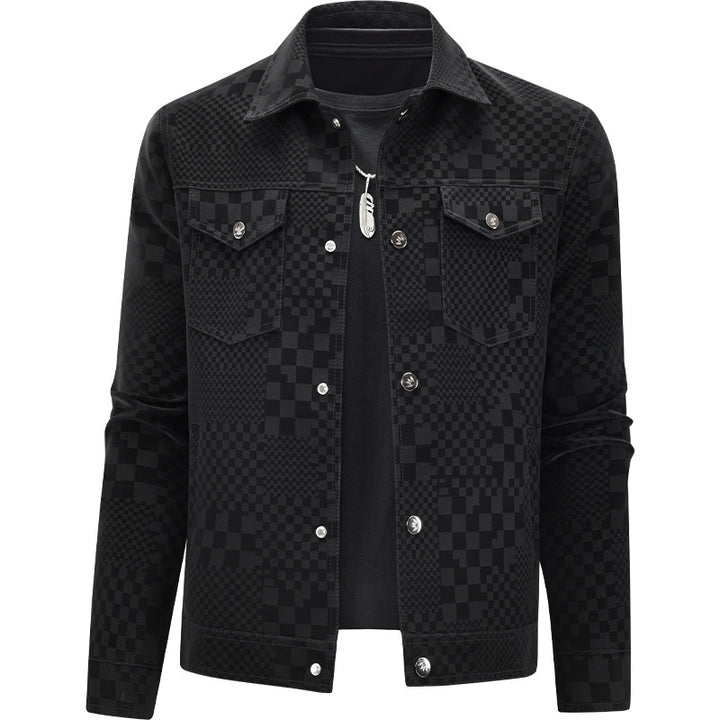 Herren Modische Steppjacke mit einzigartigem Karomuster Drune