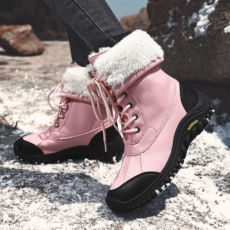 Damen Warme Winterstiefel mit isolierendem Futter und rutschfester Sohle Drune