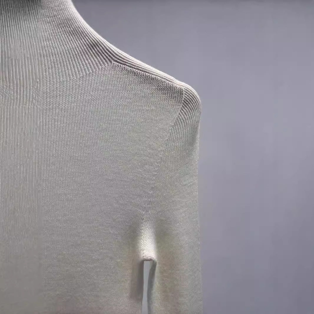 Damen weicher strukturierter Strickpullover Drune