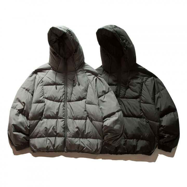Unisex Oversize Thermo‑Pufferjacke im Boxy‑Cut mit Kapuze und Raglanärmeln Drune