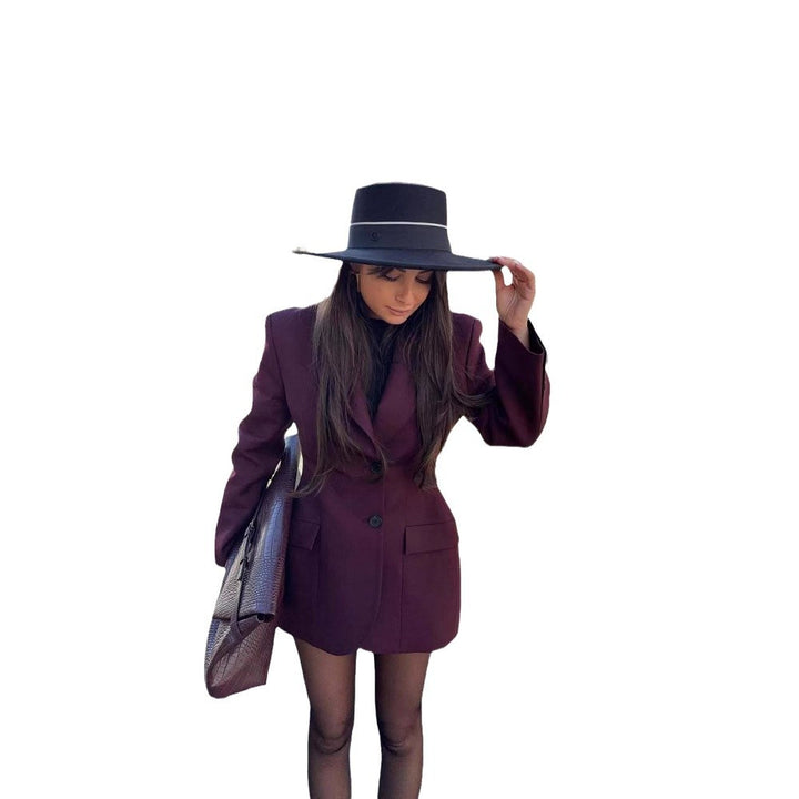 Damen Oversized Blazer aus hochwertigem Stoff mit modernen Taschen Drune