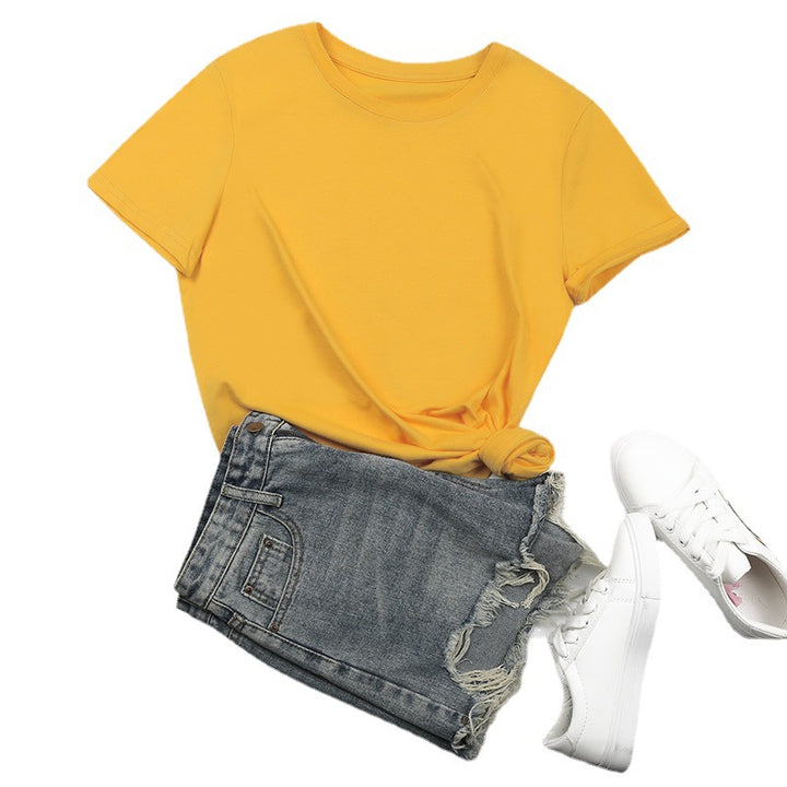 Damen Basic T-Shirt mit lässigem Schnitt und hochwertiger Baumwollqualität Drune