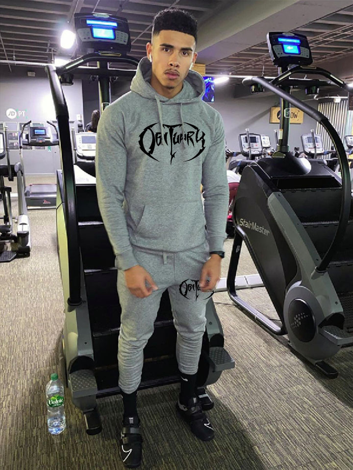 Herren Sweatshirt und Jogginghose Set mit auffälligem Logo Drune