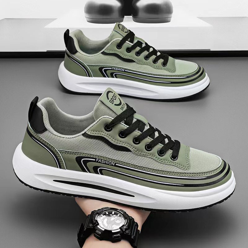 Herren Leichter atmungsaktiver Mesh-Sneaker mit ergonomischer Plateausohle Drune