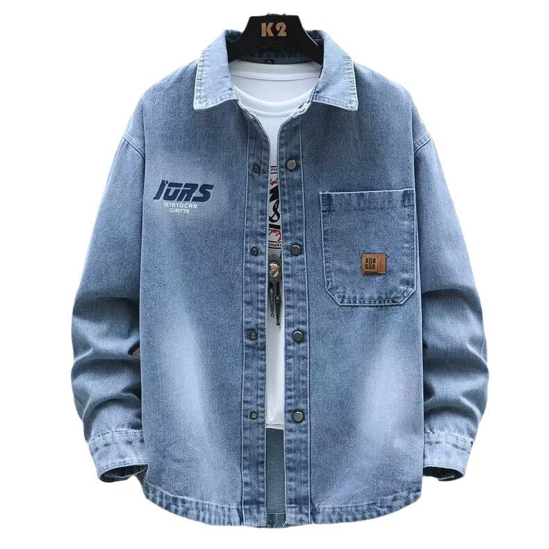 Herren Urbaner Denim Overshirt Drune
