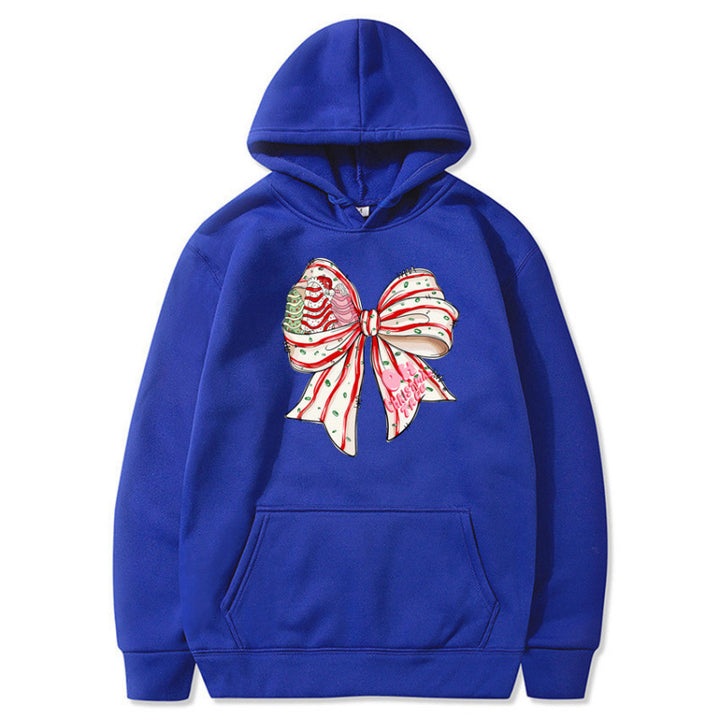 Damen Kapuzenpullover mit festlichem Schleifenmotiv Drune