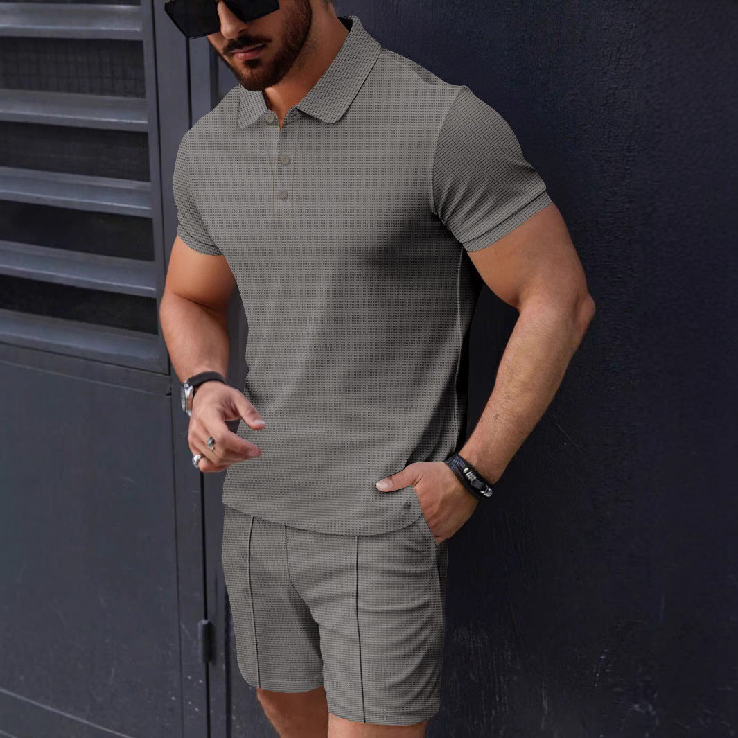Herren Poloshirt und Shorts Set Drune