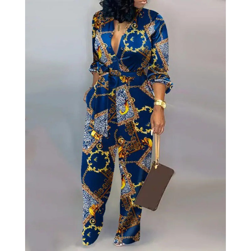 Damen Denim Jumpsuit mit modischem Patchwork-Design und praktischen Taschen Drune