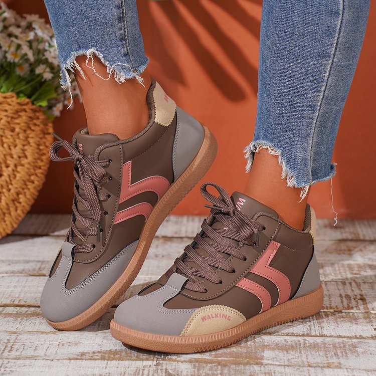 Damen Retro-Sneaker mit Gummisohle, leichtem Textilfutter und Komfortfußbett Drune