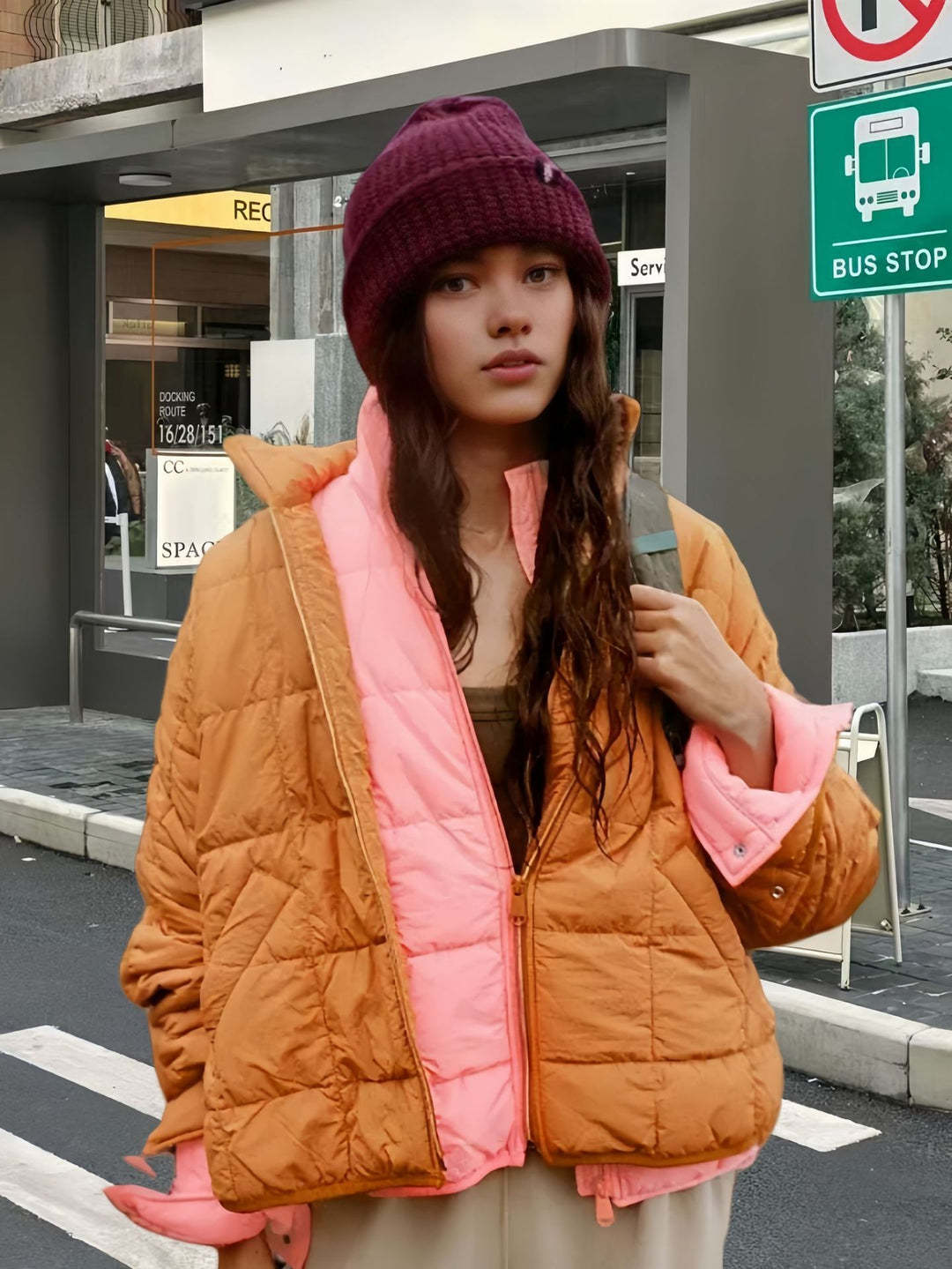 Damen Steppjacke mit hohem Kragen und praktischem Reißverschluss Drune