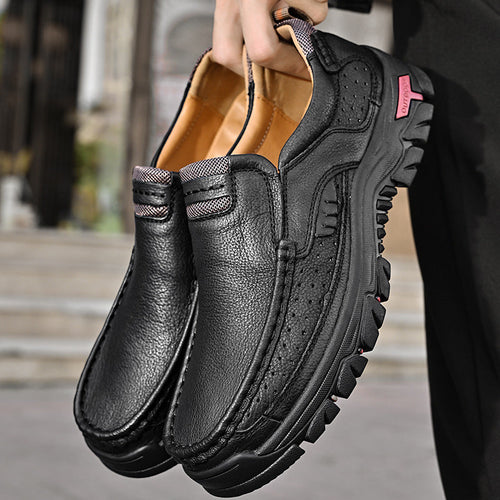 Herren Premium-Leder Mokassins mit rutschfester Laufsohle Drune