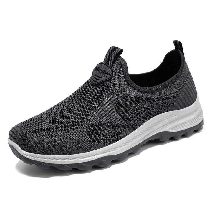 Damen nan nahtloser Strick-Slip-On Komfort-Sneaker mit elastischem Sockenschuh, stoßdämpfender EVA-Zwischensohle und griffiger Profilgummisohle Drune