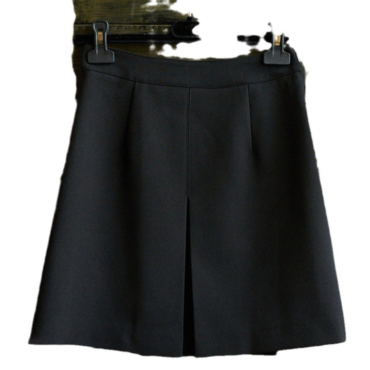 Damen Eleganter Faltenrock mit Kette Drune