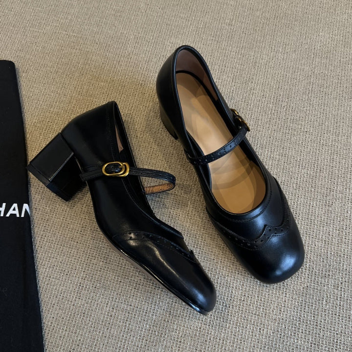 Damen Mary Jane Absatzschuhe Drune
