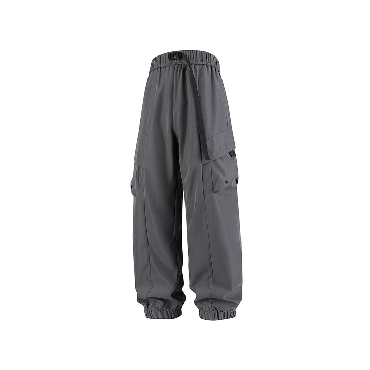 Herren Weite Cargo-Joggerhose mit elastischem Tunnelzugbund, Mehrfachklappentaschen und gerippten Knöcheln Drune