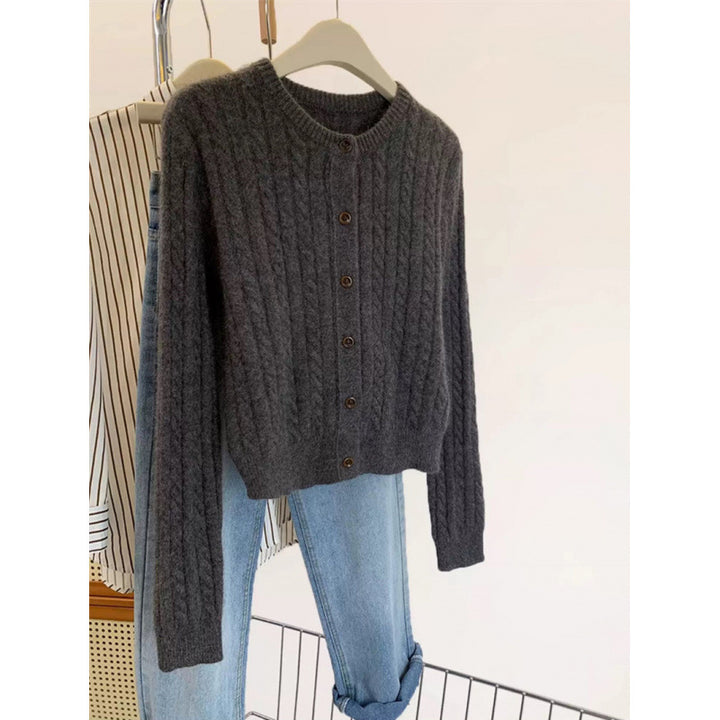 Damen Strickjacke mit Zopfmuster Drune