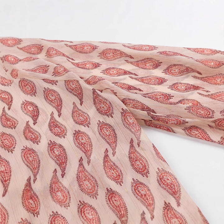 Damen Chiffonbluse mit Volantkragen und Paisley‑Print Drune