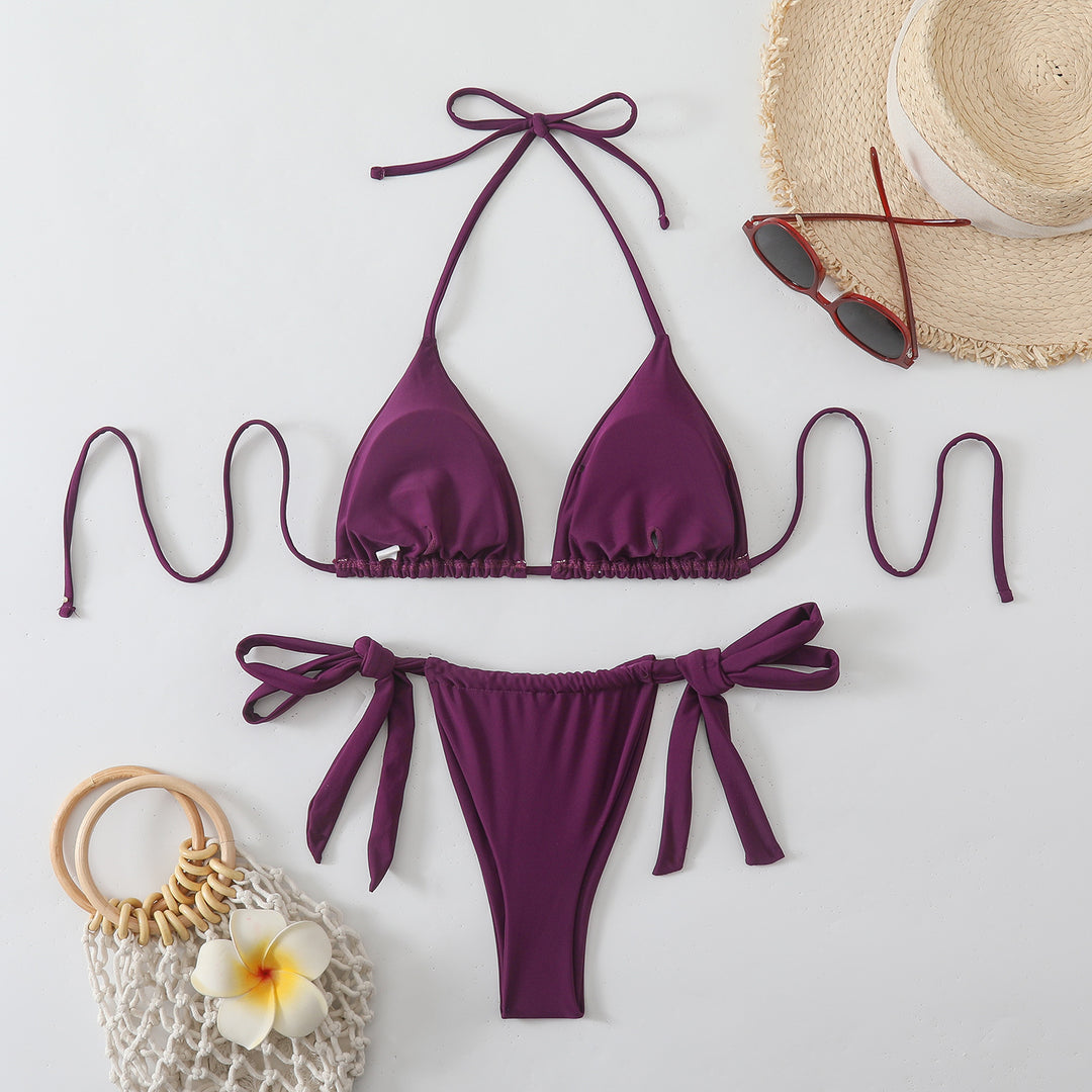 Damen minimalistischer Dreieck-Bikini Drune