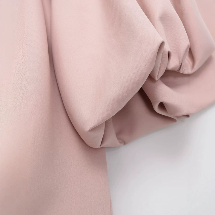 Damen Voluminöse Cropped Cape‑Jacke mit Ballonärmeln und Reißverschluss Drune