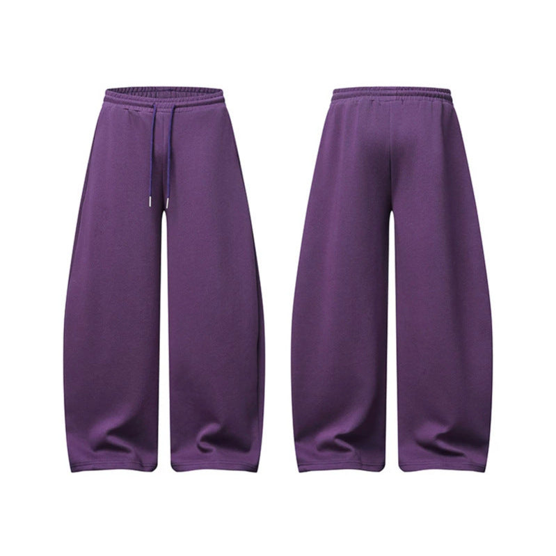 Damen Palazzo-Sweatpants mit hohem Elastikbund, Kordelzug und extra weitem Bein Drune