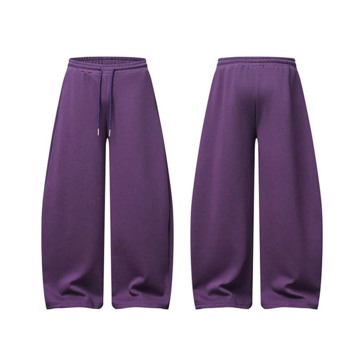 Damen Palazzo-Sweatpants mit hohem Elastikbund, Kordelzug und extra weitem Bein Drune