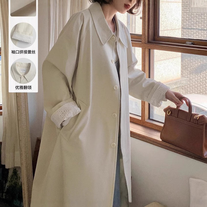 Damen Lässiger Oversized-Trenchcoat Drune