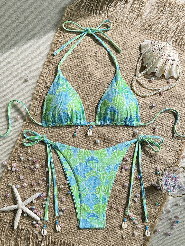 Damen Triangel-Bikini mit Muschel-Details Drune