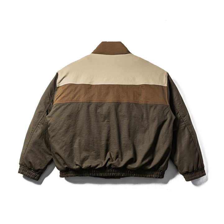 Herren Kurz geschnittener Utility-Fieldblouson mit hohem Stehkragen und großen Klappentaschen Drune
