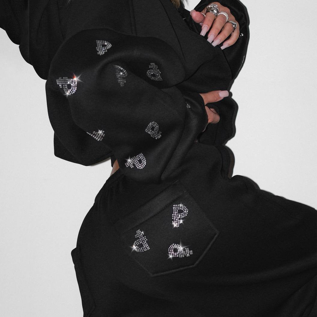 Damen sportlicher Sweat-Hoodie mit trendigen Puffärmeln Drune