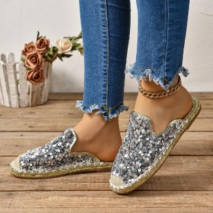 Damen Glitzernde Espadrilles mit bequemer Einlegesohle Drune