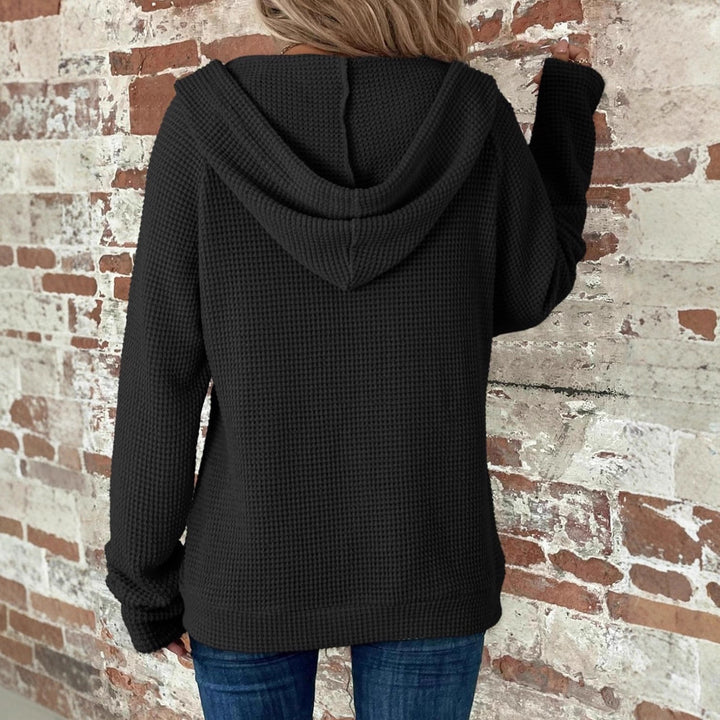 Damen Kapuzenjacke mit strukturierter Waffeloptik und praktischen Taschen Drune