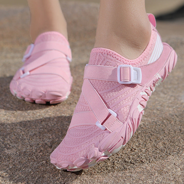 Damen Sportliche Aquafitness-Schuhe mit verstellbarem Gurt und rutschfester Sohle Drune