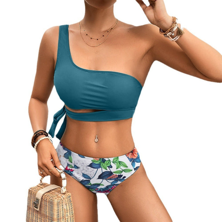 Damen Asymmetrischer Bikini mit verstellbarem Bindegurt Drune