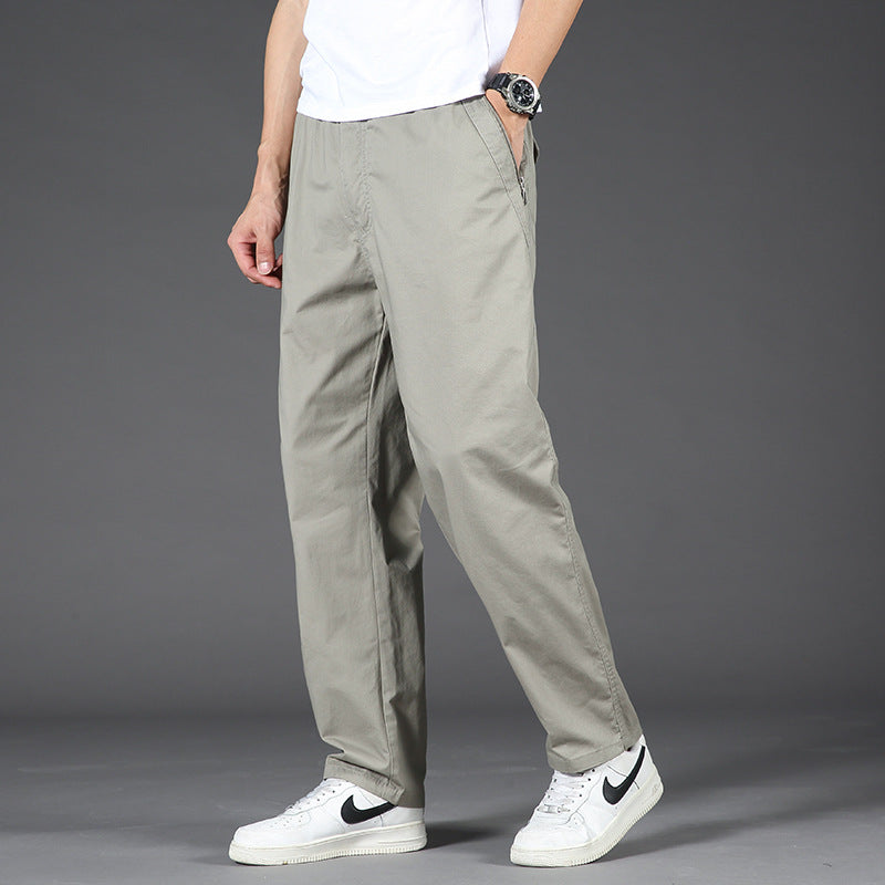 Herren Weite Relaxed-Chinohose mit geradem Bein & elastischem Komfortbund Drune