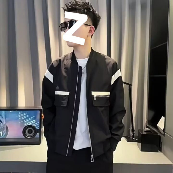 Herren modische Bomberjacke mit funktionalen Taschen und sportlichem Design Drune